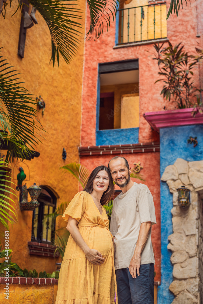 A loving couple in their 40s cherishing the miracle of childbirth in Mexico, embracing the journey of parenthood with joy and anticipation A loving couple in their 40s cherishing the miracle of childbirth in Mexico, embracing the journey of parenthood with joy and anticipation