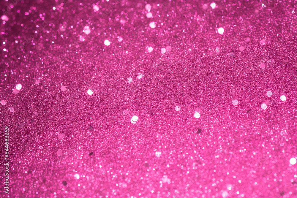 Pink abstract glitter light defocused and blurred bokeh Christmas background, Generative AI