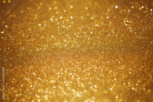 Gold abstract bokeh glitter texture background, Generative AI