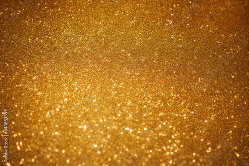 Gold abstract bokeh glitter texture background, Generative AI
