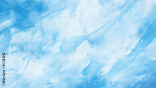 Blue watercolor background design  soft blue watercolor painting  Generative AI