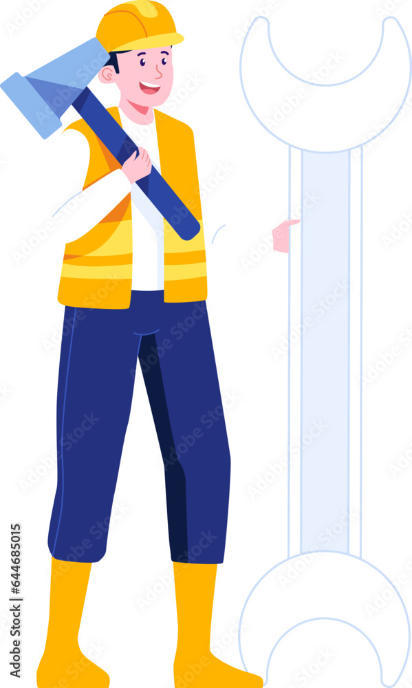 Labor Day character illustration Labor Day character illustration