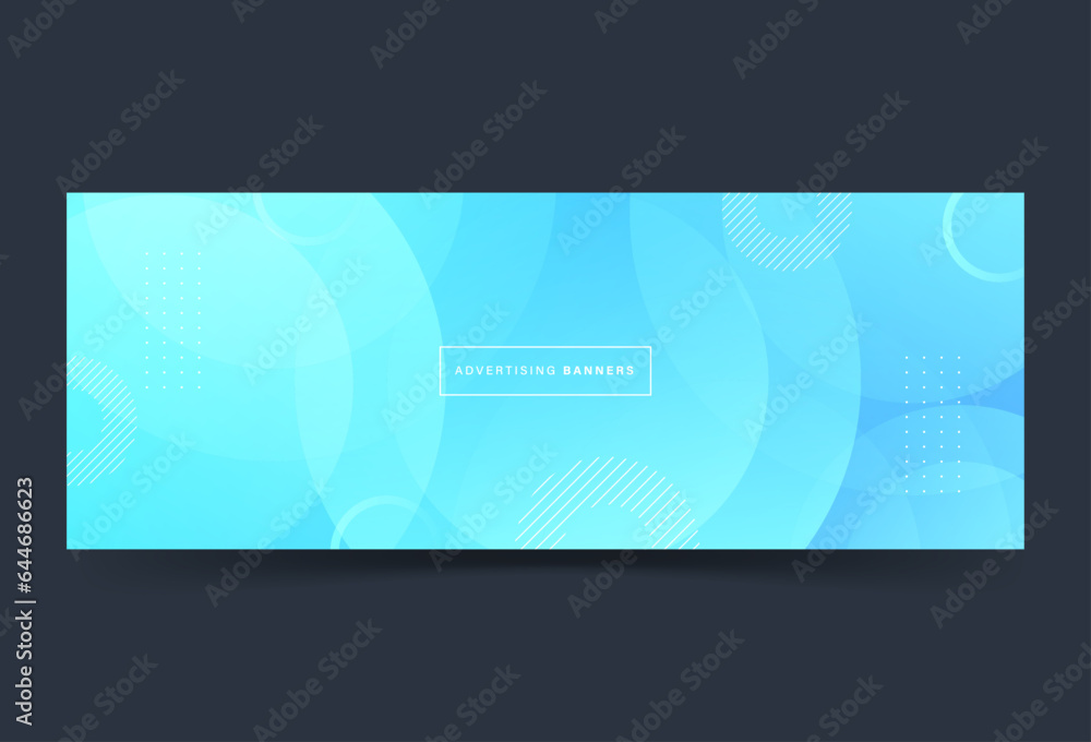 modern banner background, advertising, bright blue gradation , circle patterm abstract eps 10