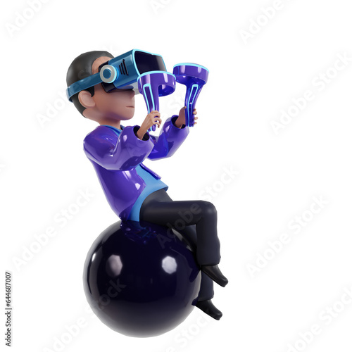 3D render of element VR icon clipart  © Guavanaboy