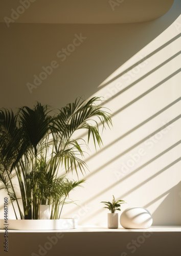 Warm and Beautiful indoor plants,  growing in the sunlight, in a of light-filled space © dreamalittledream