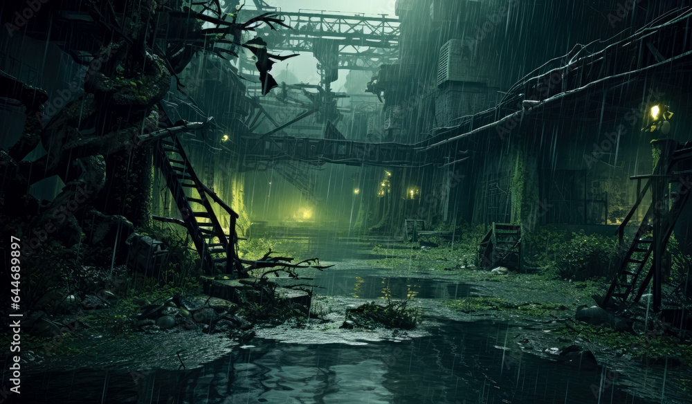 Post apocalyptical game concept art. apocalyptic backdrops, dynamic brushwork, moody lighting, Post apocalyptical game concept art. apocalyptic backdrops, dynamic brushwork, moody lighting,