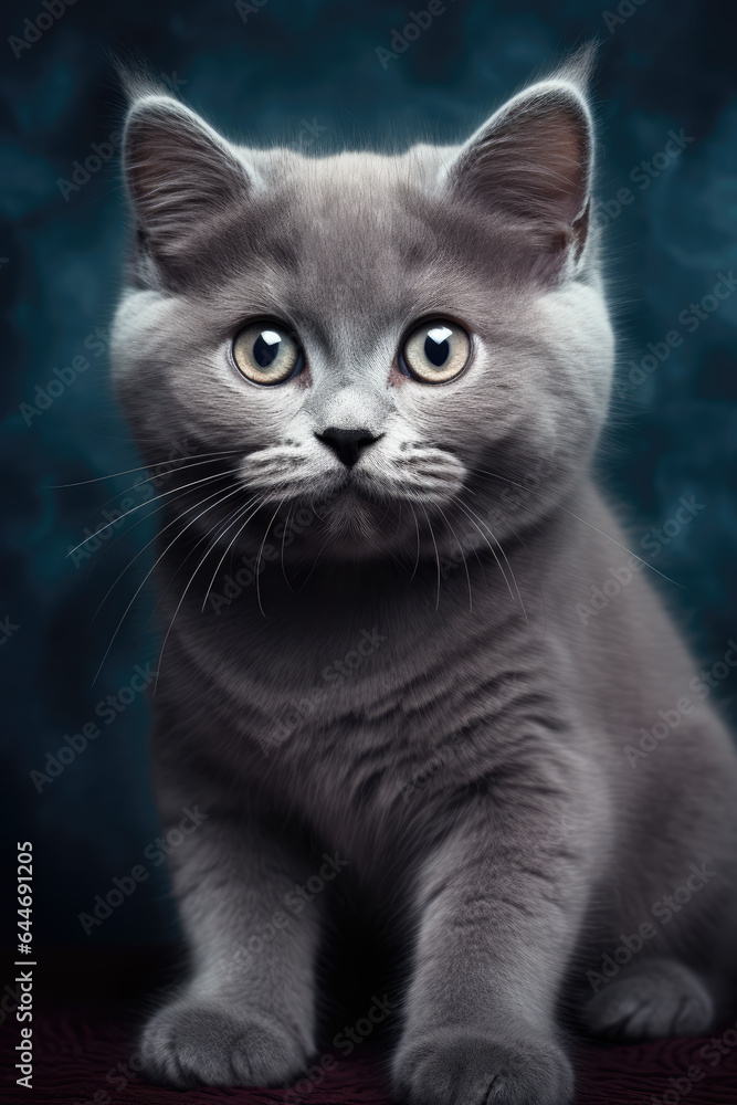 Portrait of Cute Shorthair Kitten