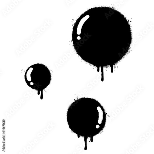 Spray Painted Graffiti bubble icon Sprayed isolated with a white background.