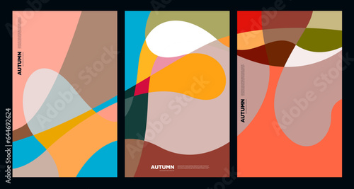 Vector Colorful Abstract Liquid and Fluid Background for Autumn and fall season