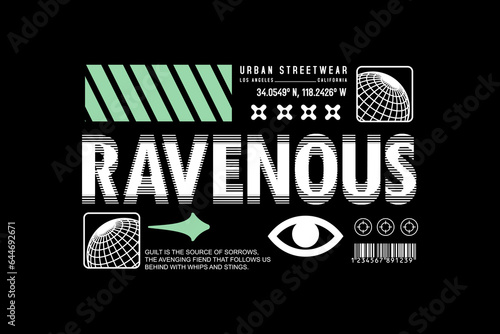 Modern urban streetwear graphic tee quotes design templates