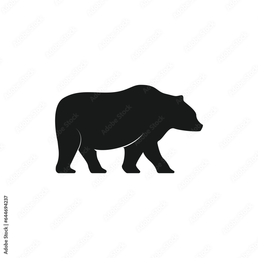 Fototapeta premium Bear silhouette logo design vector