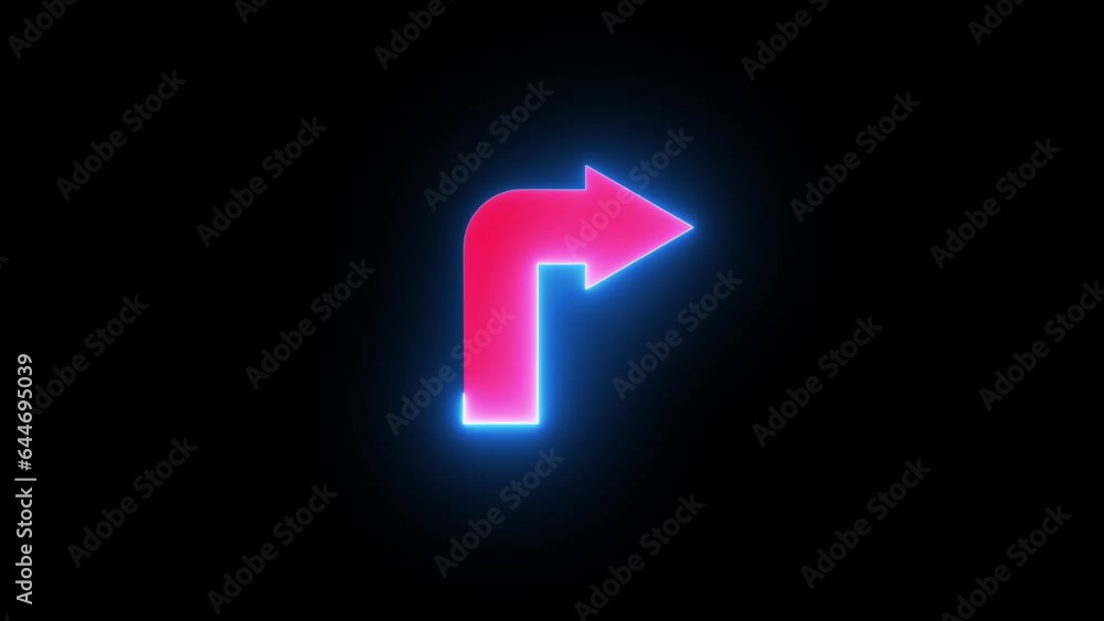 Direction Arrows Glowing neon Line Animation. Isolated street information sign. Direction sign. e940 Direction Arrows Glowing neon Line Animation. Isolated street information sign. Direction sign. e940
