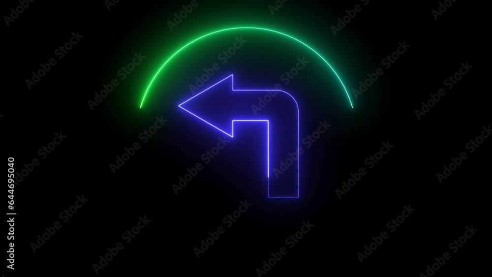 Direction Arrows Glowing neon Line Animation. Isolated street information sign. Direction sign. Direction Arrows Glowing neon Line Animation. Isolated street information sign. Direction sign.