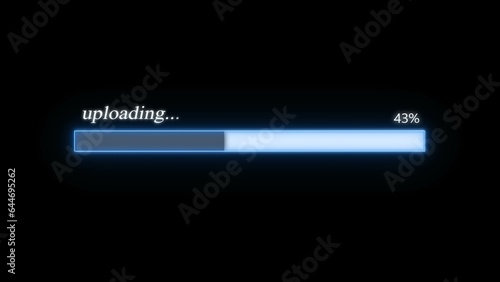 abstract glowing loading bar illustration background 4k 