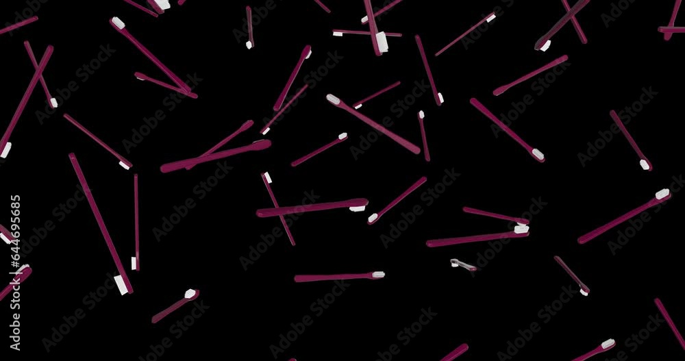 Pink Toothbrush falling slow motion - 3D animation Pink Toothbrush falling slow motion - 3D animation