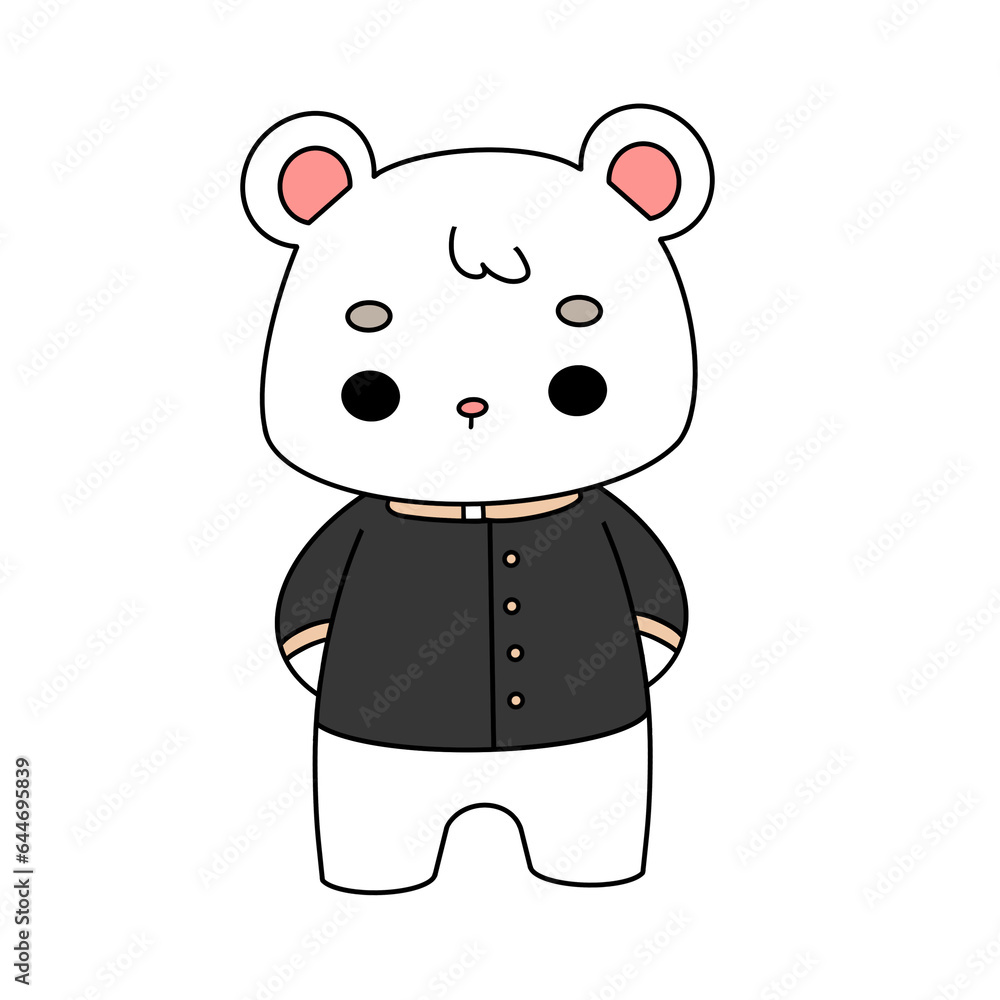 Fototapeta premium Cute Polar Bear Chef Illustration.