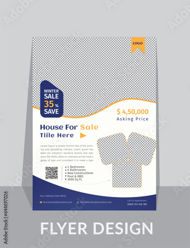 Real estate house property flyer template