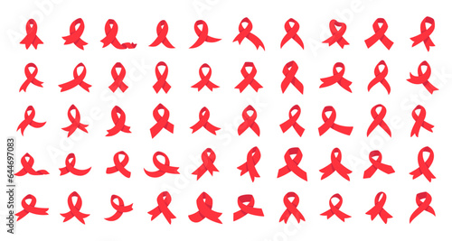 red cross ribbon World Aids Day awareness campaign sign prevention of communicable diseases