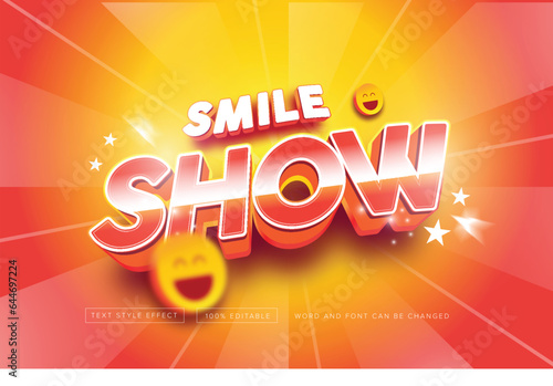 Vector comedy show text style effect editable