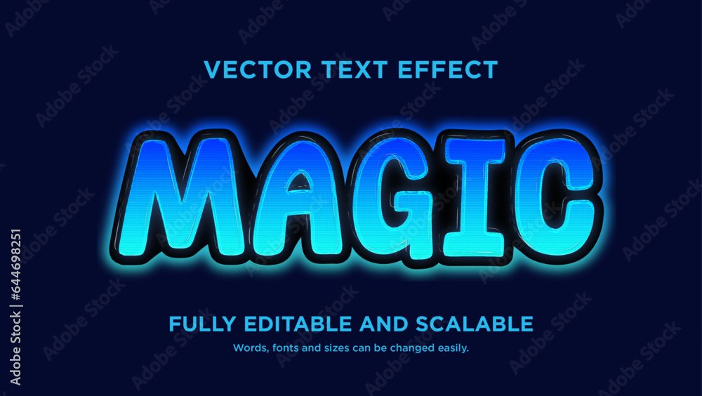 MAGIC BLUE TEXT EFFECT EDITABLE MAGIC BLUE TEXT EFFECT EDITABLE