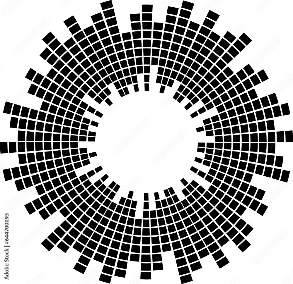 Abstract equalizer music sound wave circle icon symbol. logo design, round line icon, circle item, elements background, illustration  - obrazy, fototapety, plakaty 