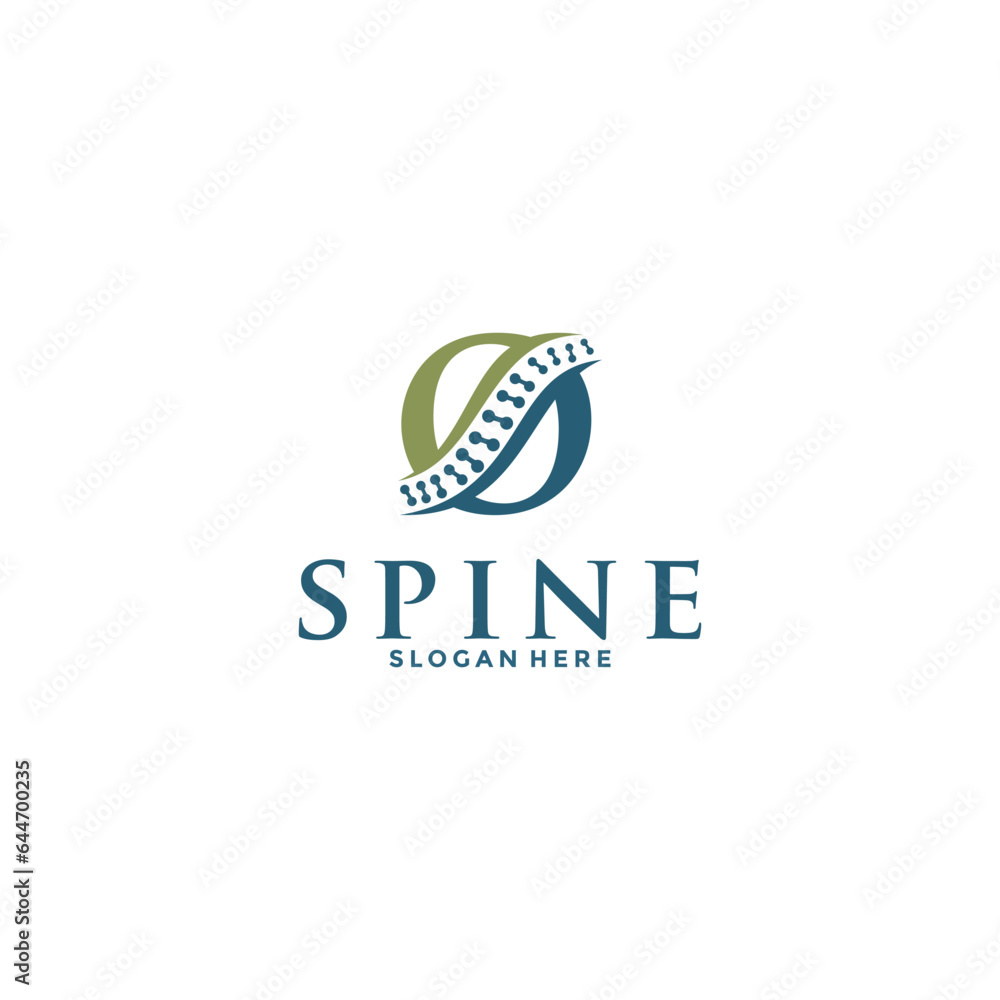 initial Letter O and spine logo vector, Chiropractic Logo design icon template initial Letter O and spine logo vector, Chiropractic Logo design icon template