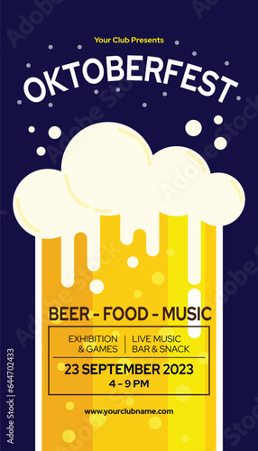 oktoberfest 2023 poster design vector illustration
