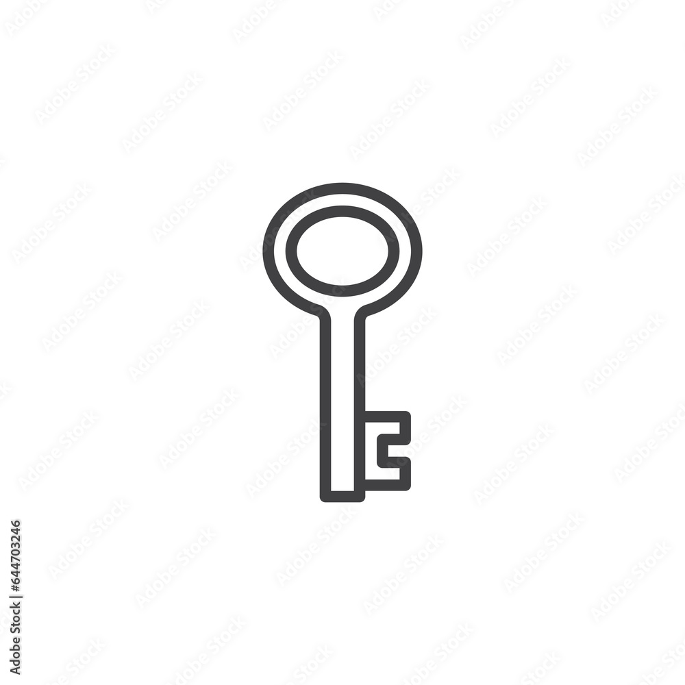 Door key line icon Door key line icon