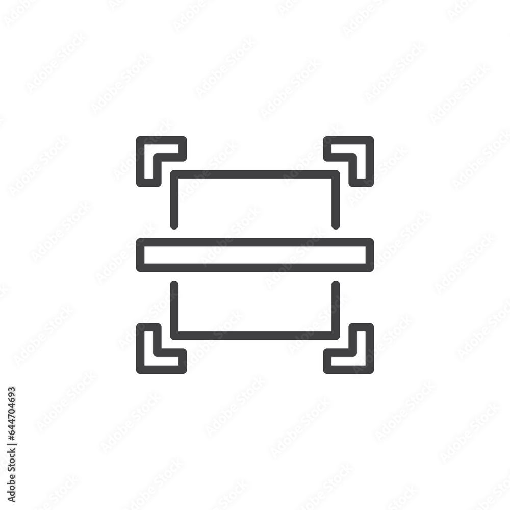 Scanning identification line icon Scanning identification line icon