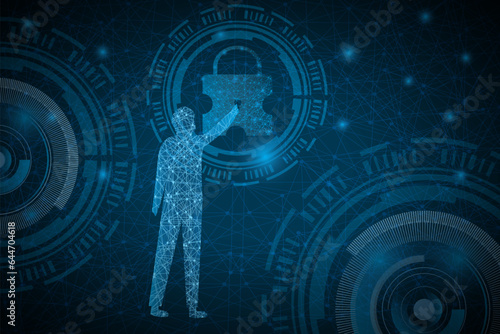 Binary code 5G  technology background