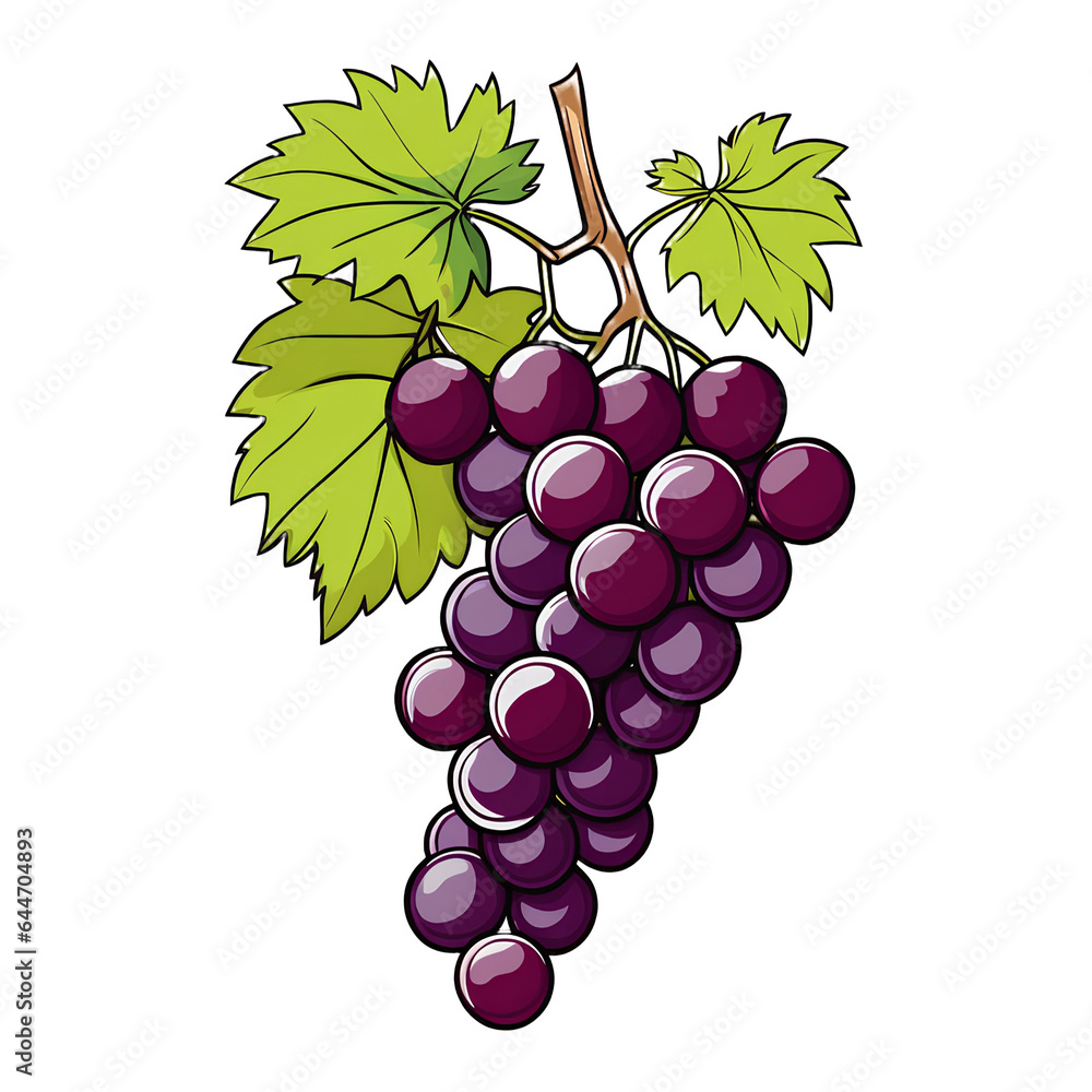 Fototapeta premium bunch of grapes isolated on white