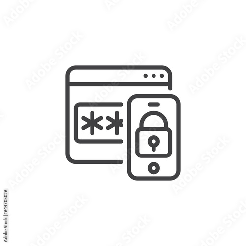 Two Factor Authentication line icon