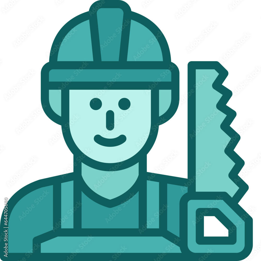 carpenter two tone icon