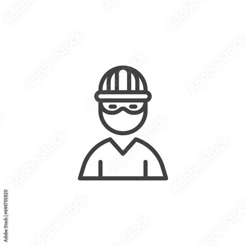 Hacker line icon