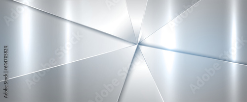 Abstract 3D metal surface technology background. Metal metallic glossy futuristic background. Industrial background in hi-tech style. for web user interfaces, UI, applications and apps. Vector EPS10.