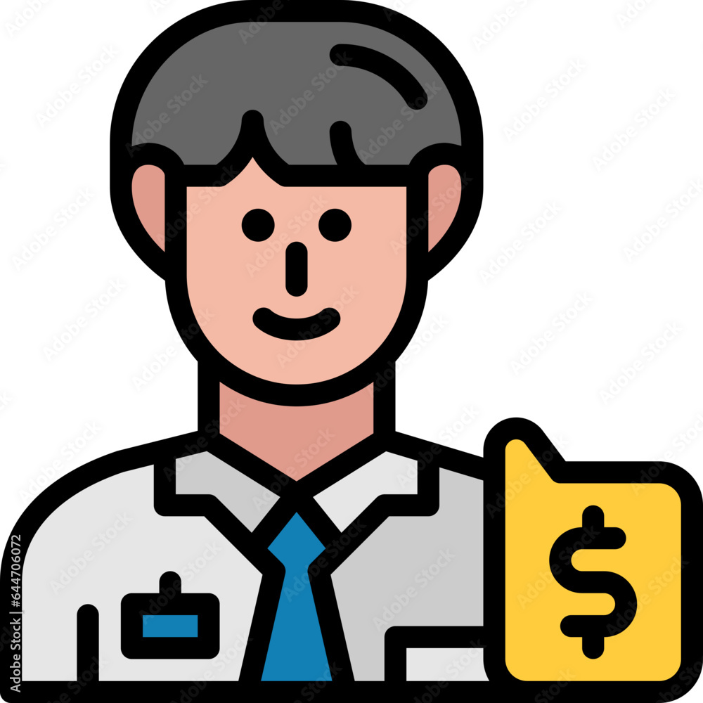salesman filled outline icon salesman filled outline icon