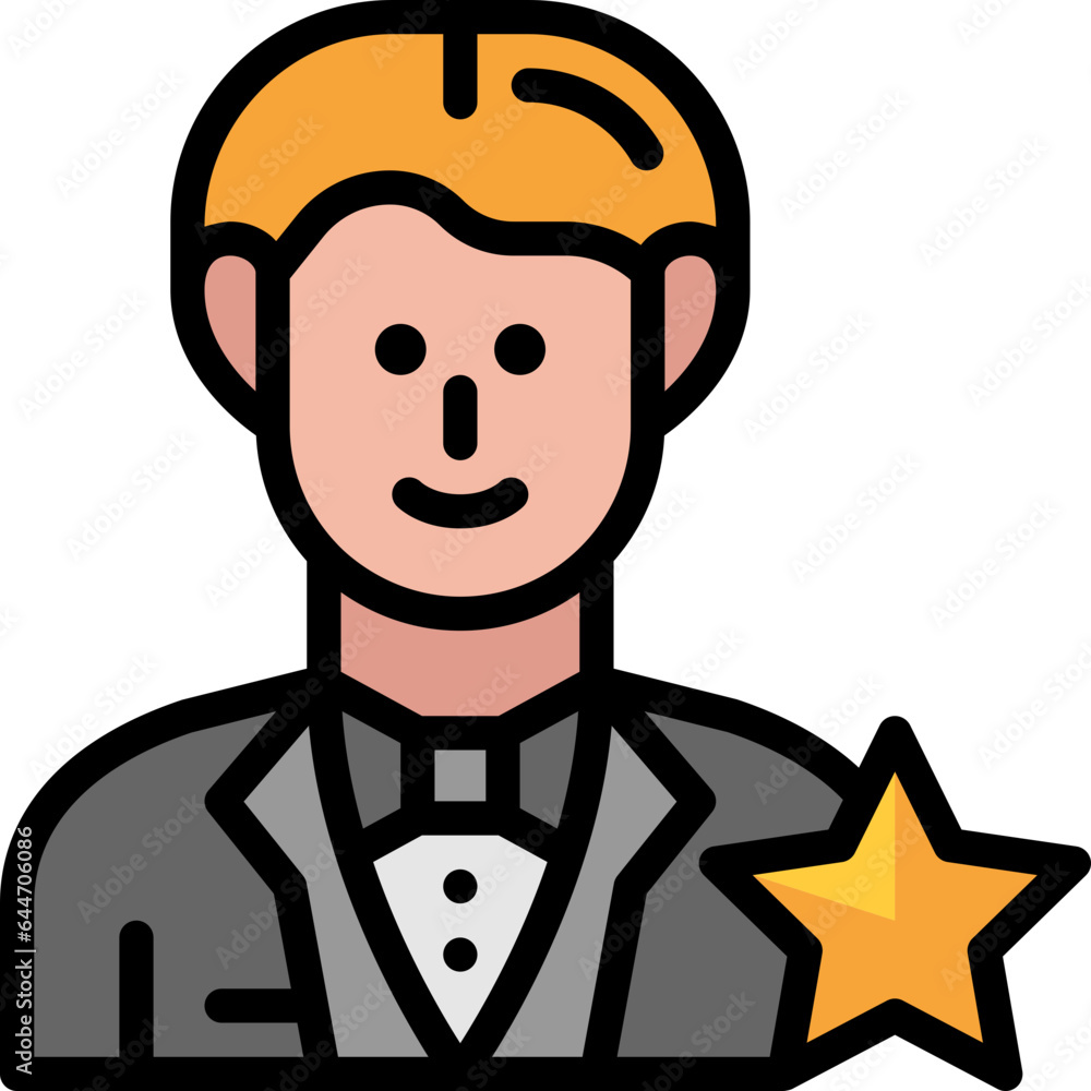 actor filled outline icon