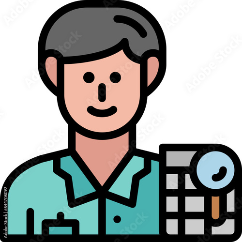 auditor filled outline icon