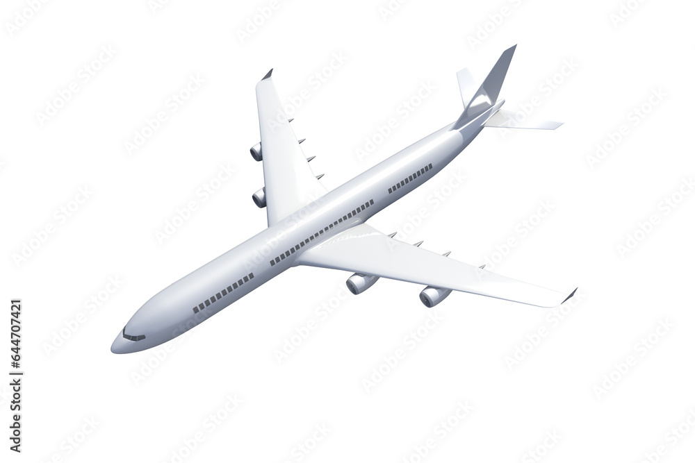 Digital png illustration of airplane on transparent background