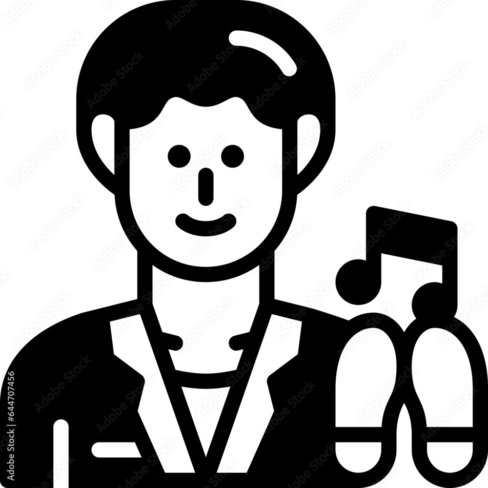male dancer solid line icon male dancer solid line icon
