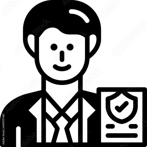 insurer solid line icon