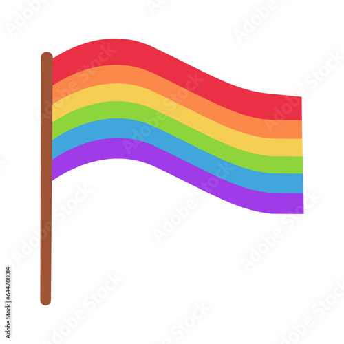 Pride flag flat illustration