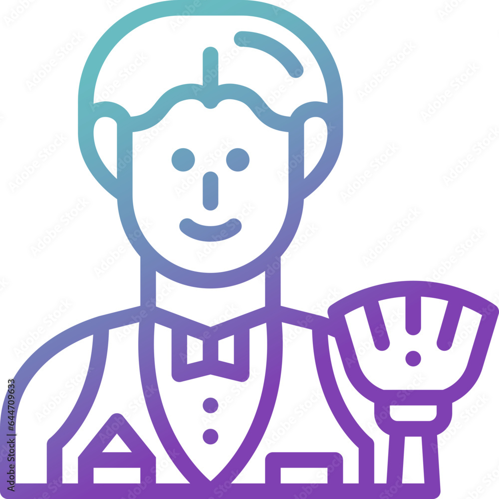 butler gradient line icon