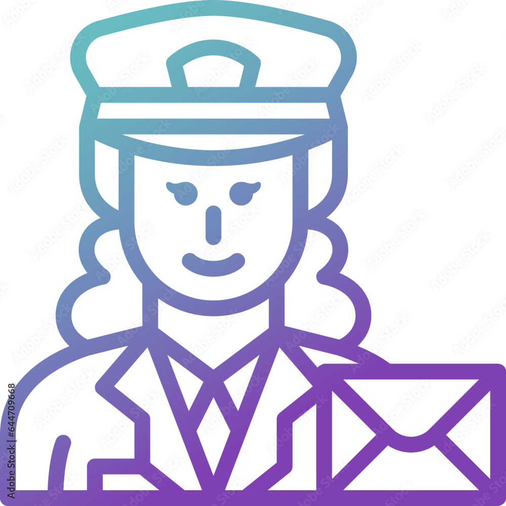 postman gradient line icon postman gradient line icon