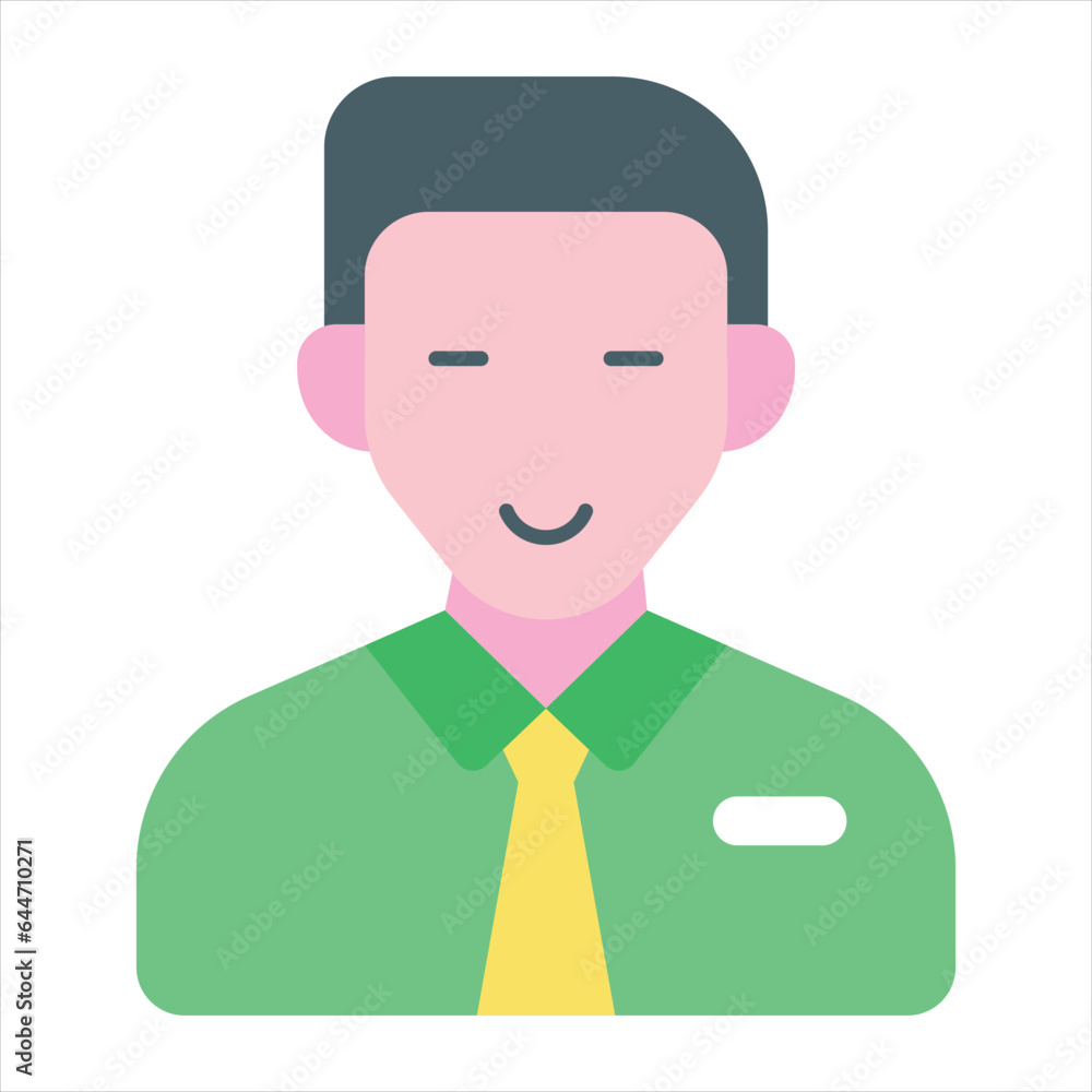 male employer flat icon design style male employer flat icon design style