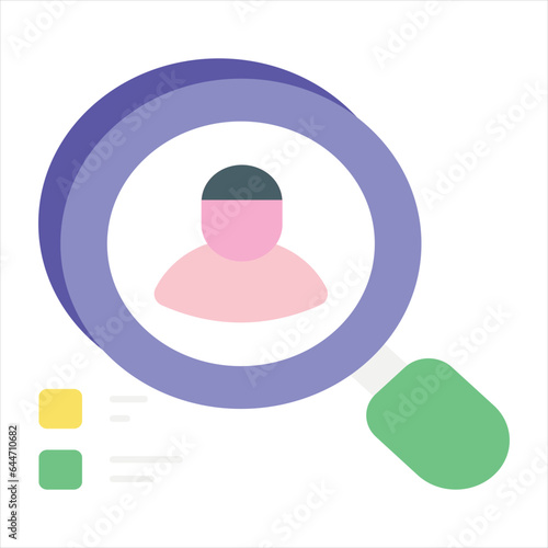 job seeker flat icon design style