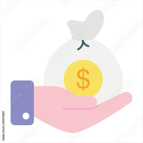 saving flat icon design style