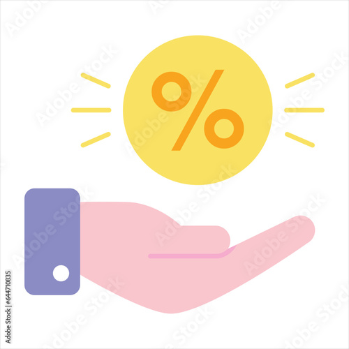 offer flat icon design style