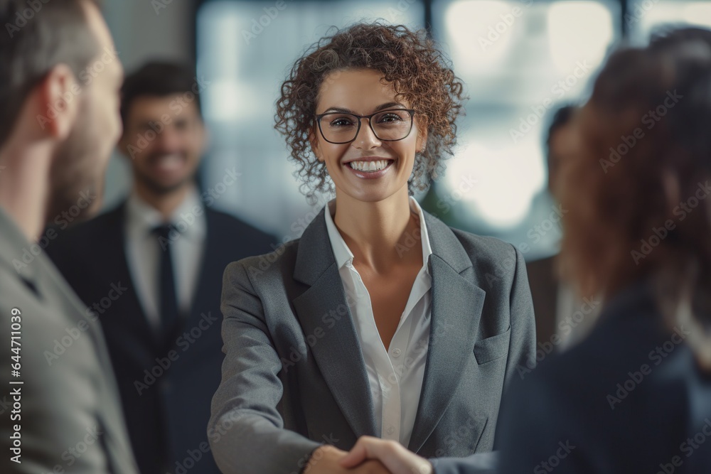 successful business people shaking hands in the office. Finishing successful meeting. handshake in the office successful business people shaking hands in the office. Finishing successful meeting. handshake in the office