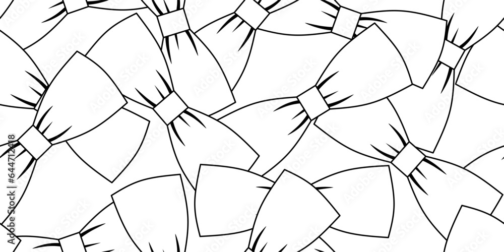 black white bow tie seamless pattern
